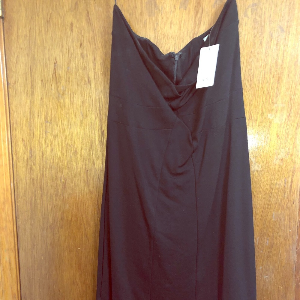 Black strapless dress